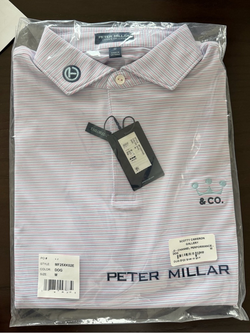 SOLDScotty Cameron & Co. Stripped Peter Millar Crown Crafted Circle T Golf Shirt